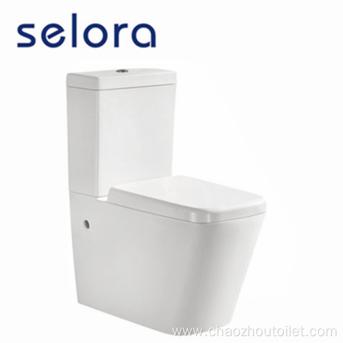 Two-piece corner toilet and toilet tank covers